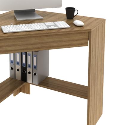 Imagem de Escrivaninha Mesa Escritório de Canto com 1 Gaveta ME4169 Espresso Móveis