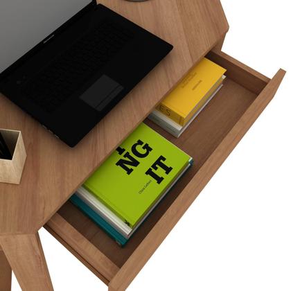 Imagem de Escrivaninha Mesa Escritório de Canto com 1 Gaveta ME4172 Espresso Móveis