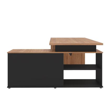 Imagem de Escrivaninha Mesa Escritório Diretor em L 3 Gavetas 1 Porta Spring Yescasa