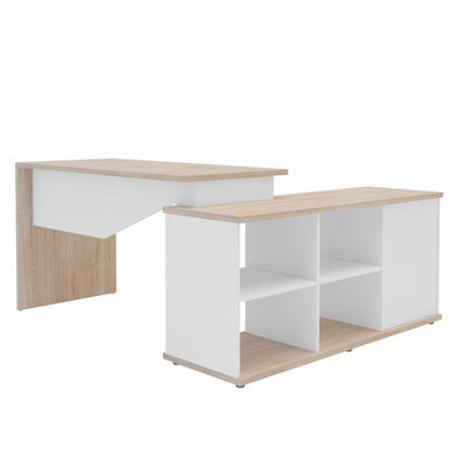 Imagem de Escrivaninha Mesa Escritório Diretor em L 3 Gavetas Rolig