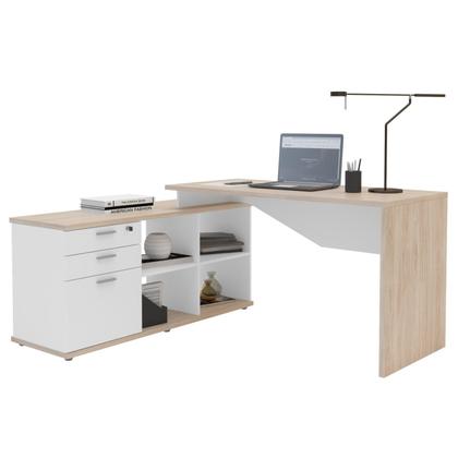 Imagem de Escrivaninha Mesa Escritório Diretor em L 3 Gavetas Rolig