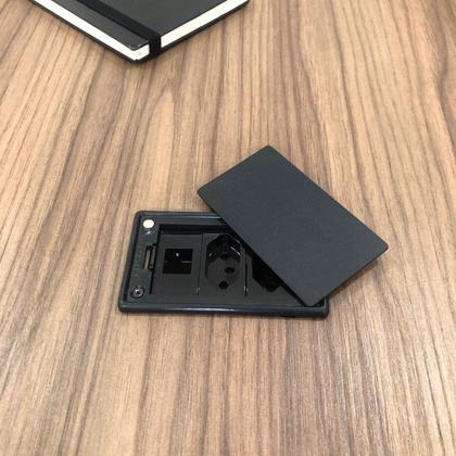 Imagem de Escrivaninha Mesa Escritório Diretor em L com Porta de Correr e Caixa de Tomada