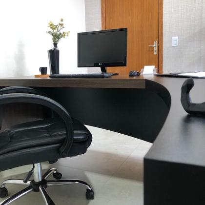 Imagem de Escrivaninha Mesa Escritório Diretor em L em Tamburato