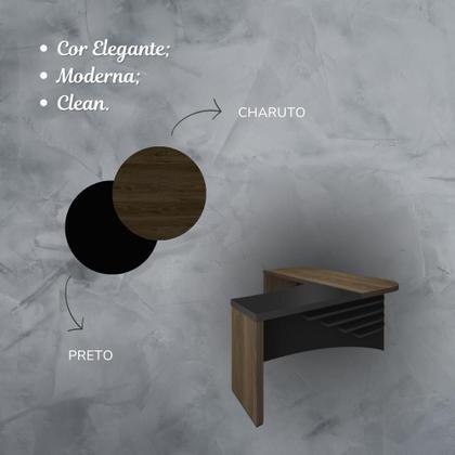 Imagem de Escrivaninha Mesa Escritório Diretor em L em Tamburato