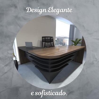 Imagem de Escrivaninha Mesa Escritório Diretor em L em Tamburato