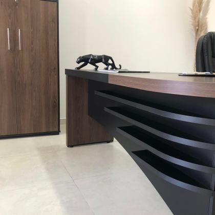 Imagem de Escrivaninha Mesa Escritório Diretor em L em Tamburato