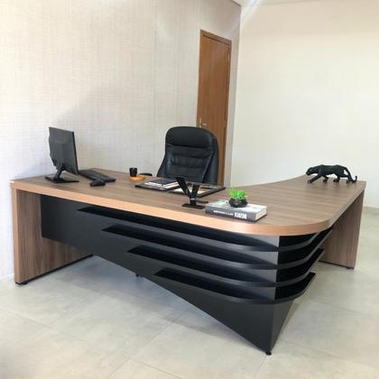 Imagem de Escrivaninha Mesa Escritório Diretor em L em Tamburato
