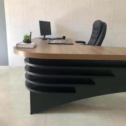 Imagem de Escrivaninha Mesa Escritório Diretor em L em Tamburato