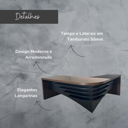Imagem de Escrivaninha Mesa Escritório Diretor em L Tamburato e Elegante