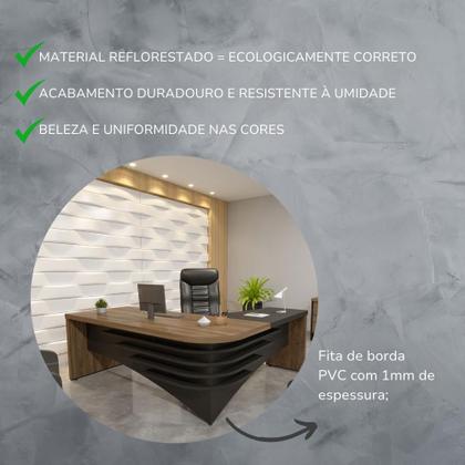 Imagem de Escrivaninha Mesa Escritório Diretor em L Tamburato e Elegante