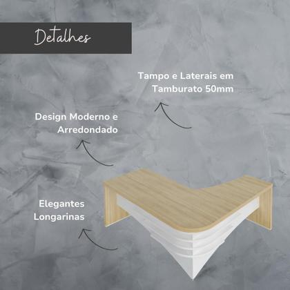 Imagem de Escrivaninha Mesa Escritório Diretor em L Tamburato e Elegante