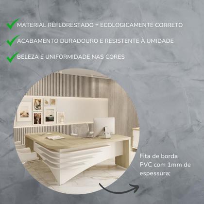 Imagem de Escrivaninha Mesa Escritório Diretor em L Tamburato e Elegante