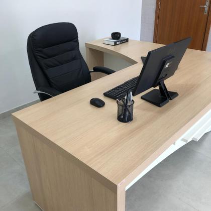 Imagem de Escrivaninha Mesa Escritório Diretor em L Tamburato e Elegante