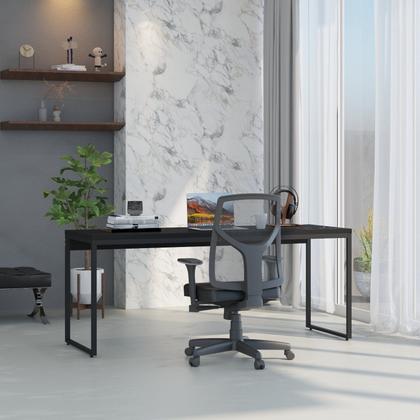Imagem de Escrivaninha Mesa Escritório Diretor Estilo Dynamica 60cm Industrial Yescasa Preto Onix