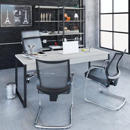 Imagem de Escrivaninha Mesa Escritório Diretor Estilo Industrial 180cm Kuadra