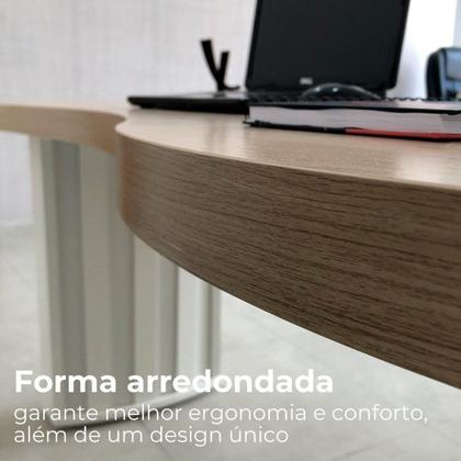 Imagem de Escrivaninha Mesa Escritório Diretor Organic com 2 Gavetas