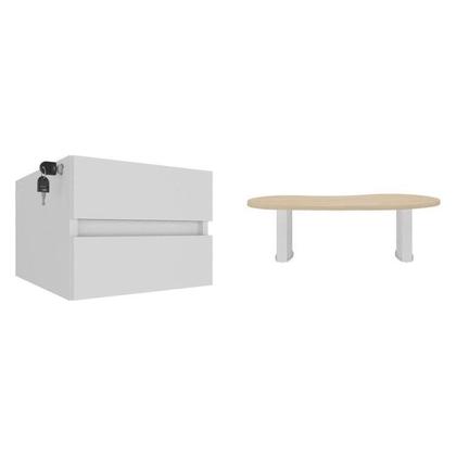 Imagem de Escrivaninha Mesa Escritório Diretor Organic com 2 Gavetas