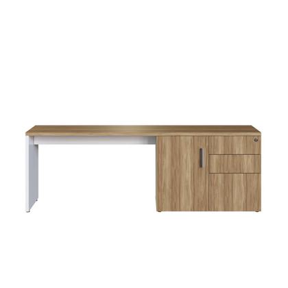 Imagem de Escrivaninha Mesa Escritório Diretoria com Balcão 1 Porta 2 Gavetas 180cm Home Office Concept