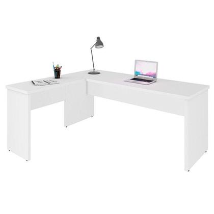 Imagem de Escrivaninha Mesa Escritório em L 120cm Tampo Office Branco
