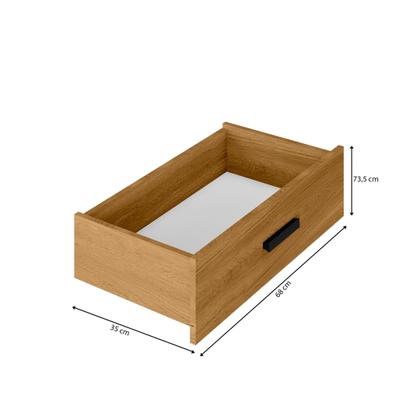 Imagem de Escrivaninha Mesa Escritório em L com 6 Gavetas Cômoda Leonie Yescasa