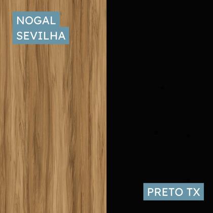 Imagem de Escrivaninha Mesa Escritório em L com Armário Lateral Pé Painel 150x150cm