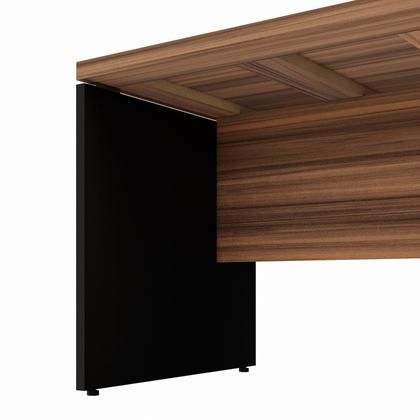 Imagem de Escrivaninha Mesa Escritório em L com Armário Lateral Pé Painel 150x150cm