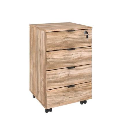 Imagem de Escrivaninha Mesa Escritório em L Estilo Industrial 150x150cm com Gaveteiro Volante 4 Gavetas