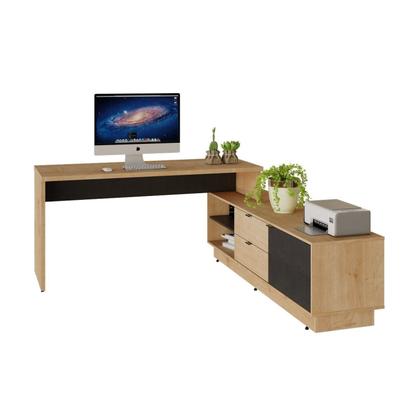 Imagem de Escrivaninha Mesa Escritório em L Executiva 170x180cm com Balcão Cayman Yescasa