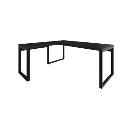 Imagem de Escrivaninha Mesa Escritório em L Yon Presidente 190x70x75 190cm Industrial Preto