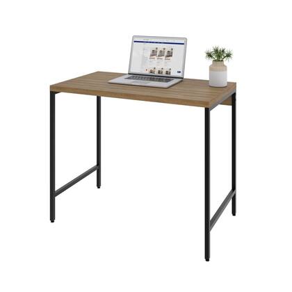 Imagem de Escrivaninha Mesa Escritório Estilo Active 90cm Industrial Yescasa Lâmina Mel Marrom