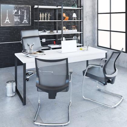 Imagem de Escrivaninha Mesa Escritório Estilo Industrial Diretor 180cm Kuadra