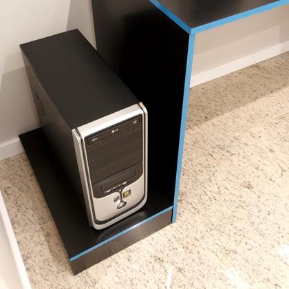 Imagem de Escrivaninha Mesa Escritório Gamer 1 Gaveta Com Suporte para Gabinete, Mesa para Computador