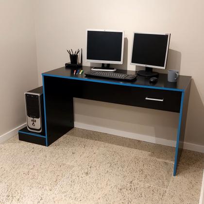Imagem de Escrivaninha Mesa Escritório Gamer 1 Gaveta Com Suporte para Gabinete, Mesa para Computador