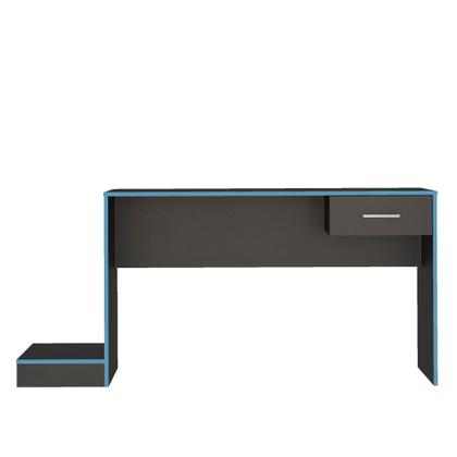 Imagem de Escrivaninha Mesa Escritório Gamer com Suporte para Gabinete, Mesa para Computador 1 Gaveta 160,5cm Preto e Azul