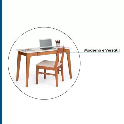 Imagem de Escrivaninha Mesa Escritório Madeira Maciça 1 Gaveta Club