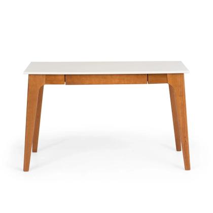 Imagem de Escrivaninha Mesa Escritório Madeira Maciça 1 Gaveta Club