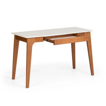 Imagem de Escrivaninha Mesa Escritório Madeira Maciça 1 Gaveta Club