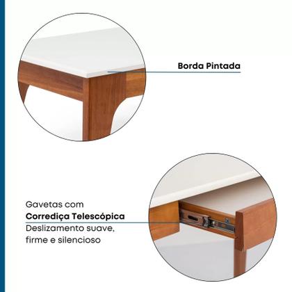 Imagem de Escrivaninha Mesa Escritório Madeira Maciça 1 Gaveta Club