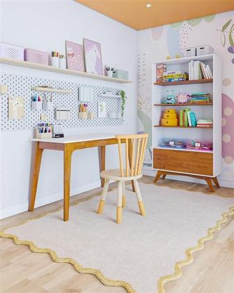 Imagem de Escrivaninha Mesa Escritório Madeira Maciça 1 Gaveta Club