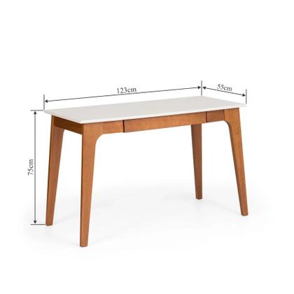 Imagem de Escrivaninha Mesa Escritório Madeira Maciça 1 Gaveta Club
