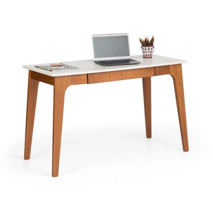 Imagem de Escrivaninha Mesa Escritório Madeira Maciça 1 Gaveta Club