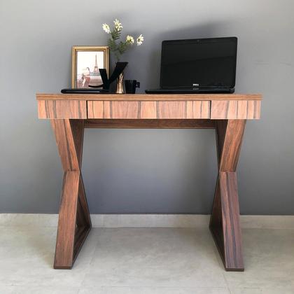 Imagem de Escrivaninha Mesa Escritório Moderna 1 Gaveta Pés Angulares