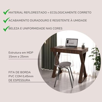 Imagem de Escrivaninha Mesa Escritório Moderna 1 Gaveta Pés Angulares