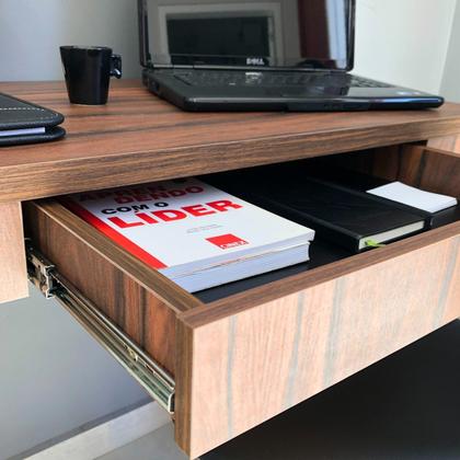 Imagem de Escrivaninha Mesa Escritório Moderna 1 Gaveta Pés Angulares