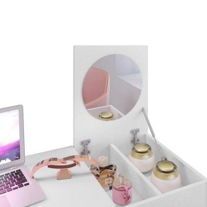 Imagem de Escrivaninha Mesa Escritório Penteadeira 1 Porta 1 Gaveta Capricho Espresso Móveis