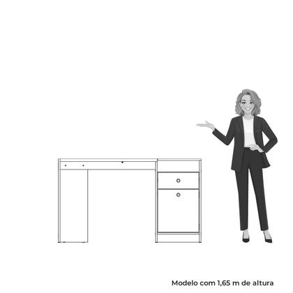 Imagem de Escrivaninha Mesa Escritório Penteadeira 1 Porta 1 Gaveta Capricho