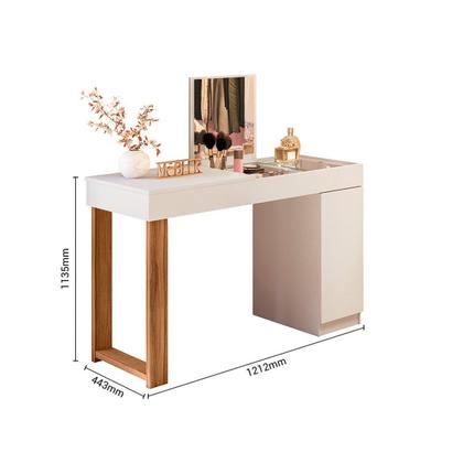 Imagem de Escrivaninha Mesa Escritório Penteadeira 121cm com Espelho 1 Porta Love