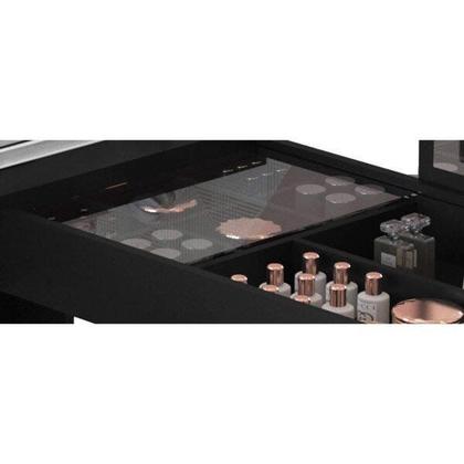 Imagem de Escrivaninha Mesa Escritório Penteadeira de Canto 136x136cm com Espelho 1 Porta Star