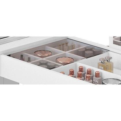 Imagem de Escrivaninha Mesa Escritório Penteadeira de Canto 136x136cm com Espelho 1 Porta Star