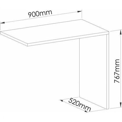 Imagem de Escrivaninha Mesa Escritório Reta Office Elegance